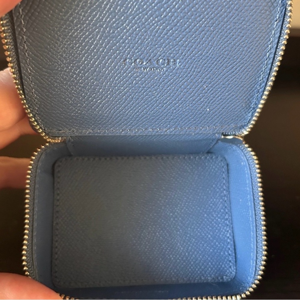 Coach Blue Leather Jewelry Box - Picture 4 of 7